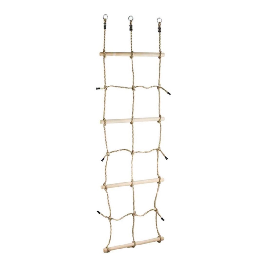 2Kids Toys - Rede para escalada com degraus de madeira